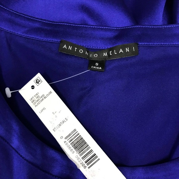 ANTONIO MELANI Royal Blue Sleeveless Blouse - Picture 4 of 9